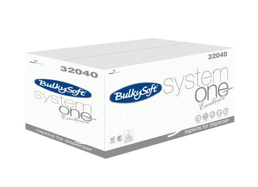 Servíettur í boxi "JustOne", 2-laga, hvítar, 4000 stk