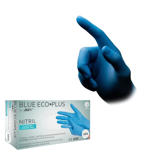 Bláir Nítrílhanskar Eco-Plus Blár