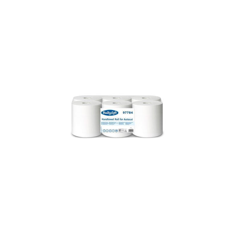BulkySoft Autocut rúlla 2-laga 160 m Hvítur Classic 6 rúllur