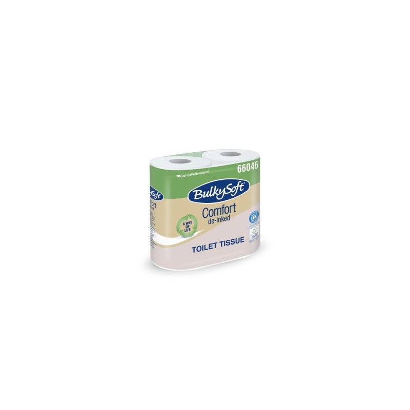 BulkySoft klósettpappír 2-laga P 46 m Hvítur Comfort 10 x 4 rúllur