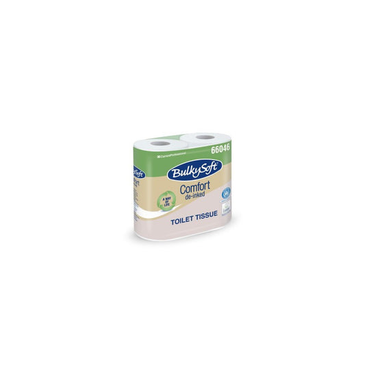 BulkySoft klósettpappír 2-laga P 46 m Hvítur Comfort 10 x 4 rúllur