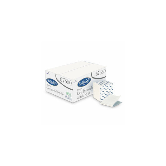 BulkySoft klósettpappír Magn 2ja laga Hvítur 11 x 19 cm Premium 9000 blöð