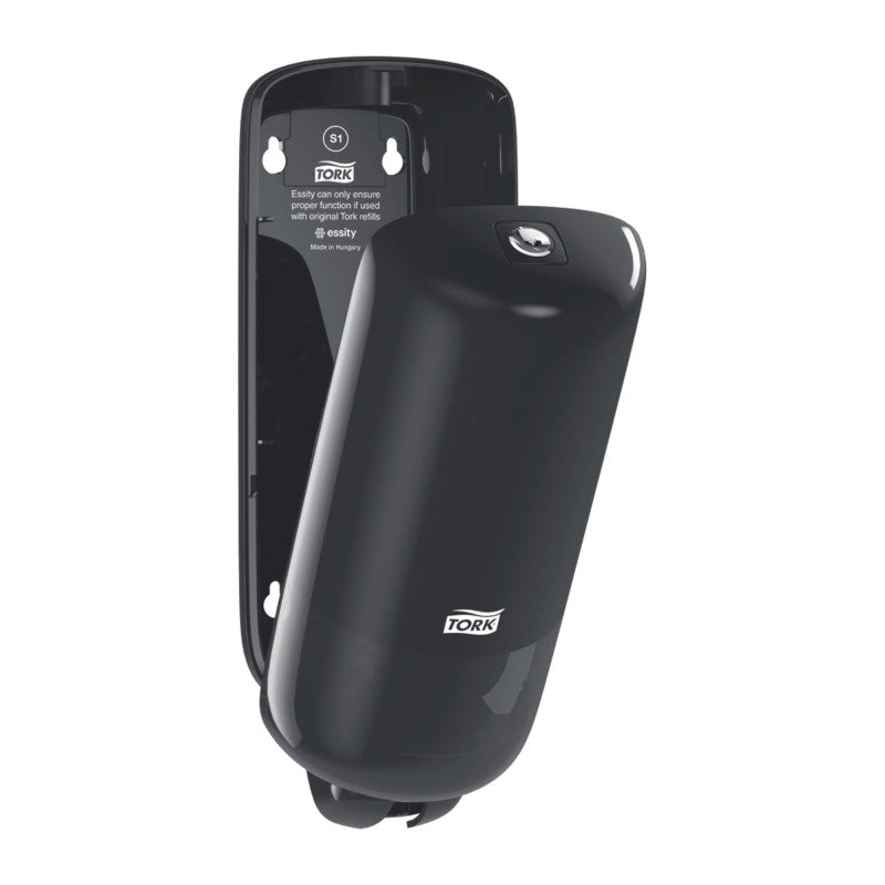 TORK S1 Sápuskammtari – Svartur – 291 x 112 x 114 mm – Elevation línan