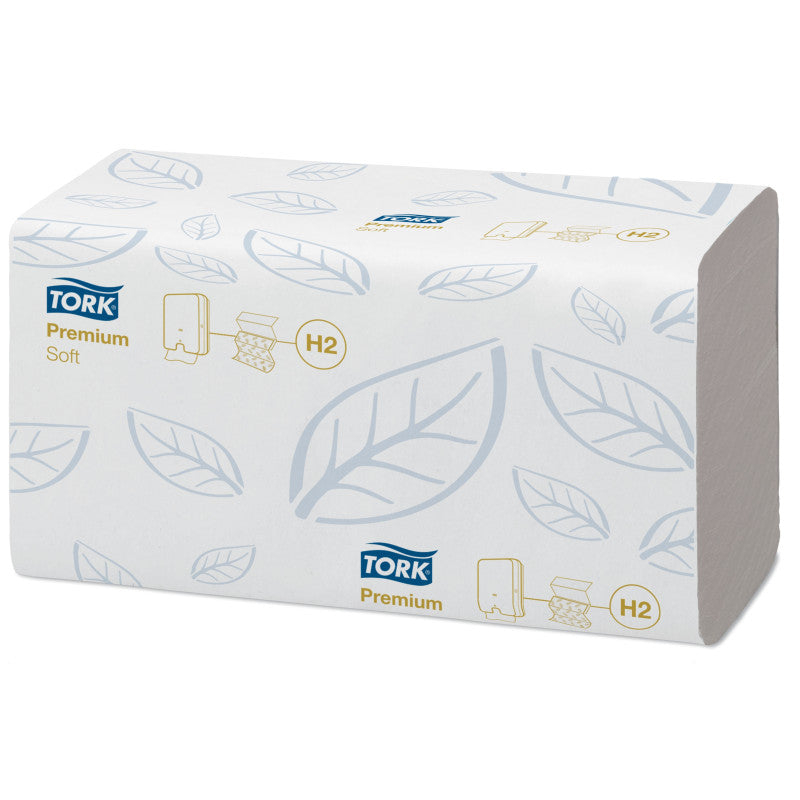 TORK Handþurrkupappír H2 Z-brotnar, 2-laga – 3150 blöð – Hvítar Xpress Multifold Premium