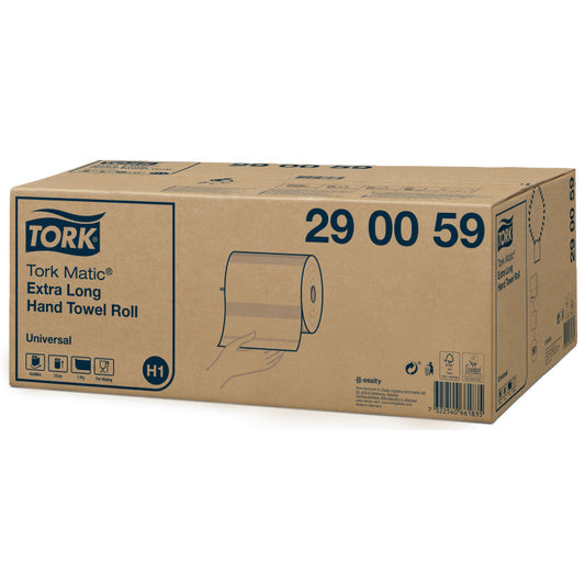 TORK Matic H1 Handþurrkupappír – 1-lag – 280 metrar – 6 rúllur – Hvítur –  Universal