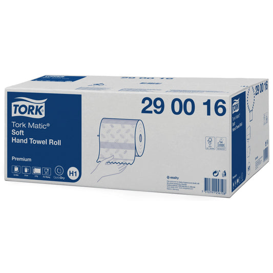 TORK Matic H1 Handþurrkupappír – 2-laga – 100 metrar – 6 rúllur – Hvítur – Premium