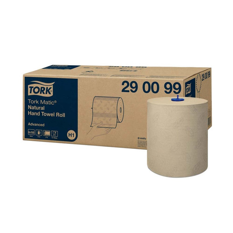 TORK Matic H1 Handþurrkupappír – 2-laga – 150 m – 6 rúllur – Náttúrulegur – Advanced