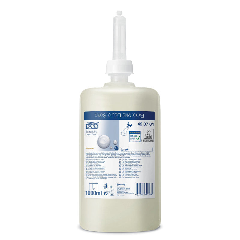 TORK S1 Handsápa – Extra Mild Premium – 6 x 1 lítri – Ilm- og litlaus