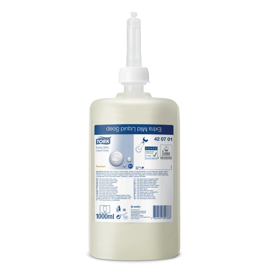 TORK S1 Handsápa – Extra Mild Premium – 6 x 1 lítri – Ilm- og litlaus