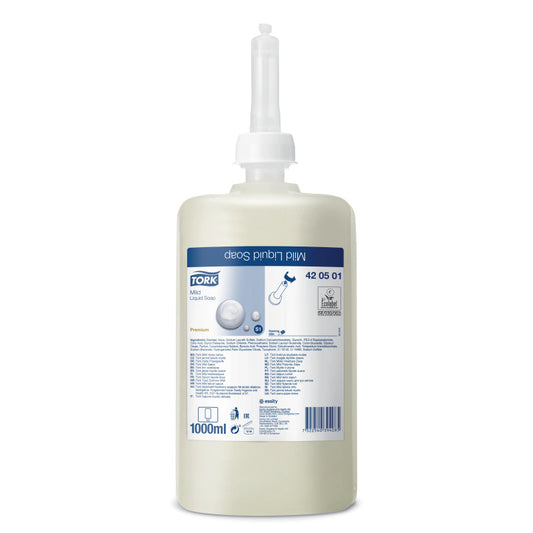 TORK S1 Handsápa – Mild Premium – Með mildum ilm – 6 x 1 lítri – Svansvottuð