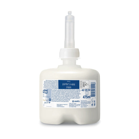 TORK S2 Handsápa – Mild Premium Mini – Með mildum ilm – 8 x 475 ml – EU-Blómið