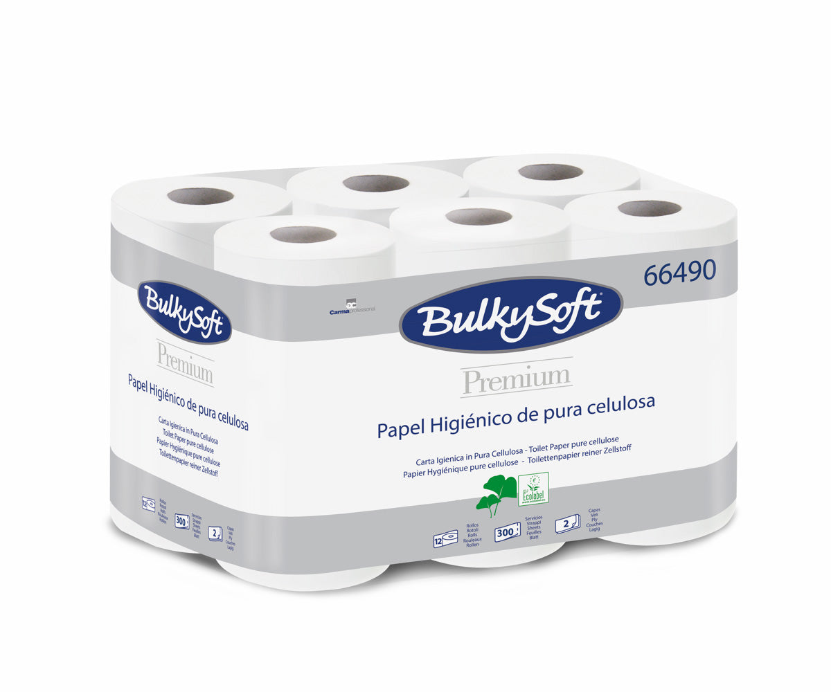 Salernispappír Premium 2-laga, 36m Hvítur, Óbleiktur