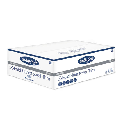 Miðaþurrkur Premium, Z-brot, 2-laga, Hvítar, 3750 stk