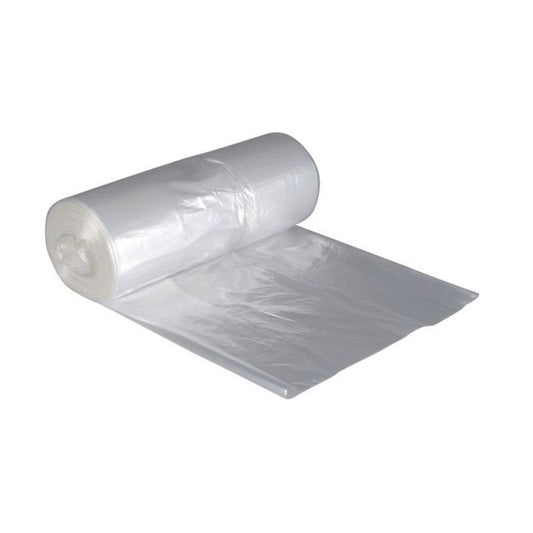 Glær Plastpoki á Rúllu 60x85 cm, 50L, 7 micron, HDPE, 40 stk á Rúllu, 28 Rúllur